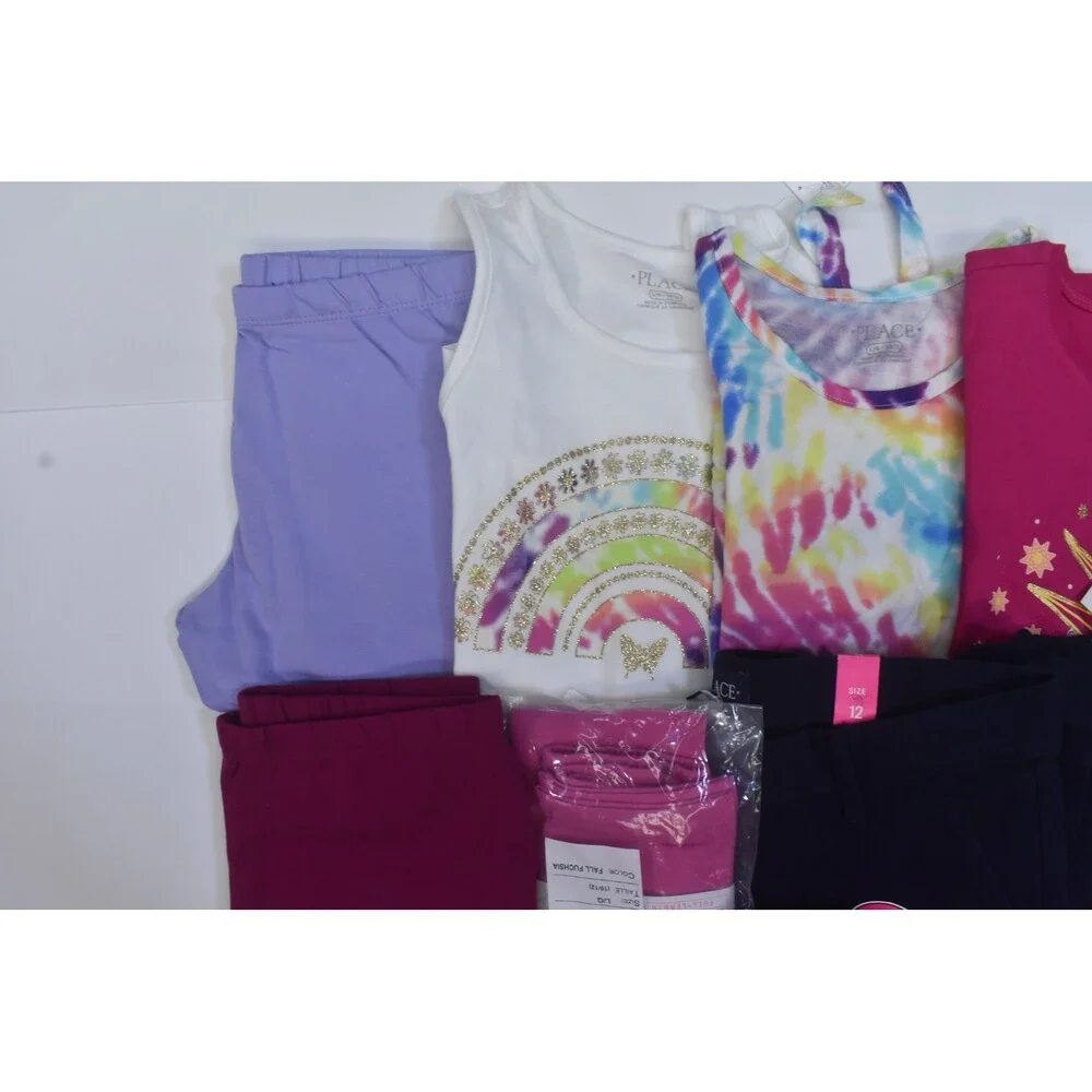 The Childrens Place Lot Of 12 Girls Size Large 10/12 Mixed Season Tops Bottoms